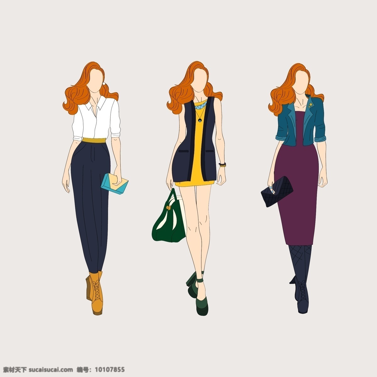 成熟 时尚女人 卡通 女人 女生 平面素材 设计素材 生活 矢量素材 温暖 艺术