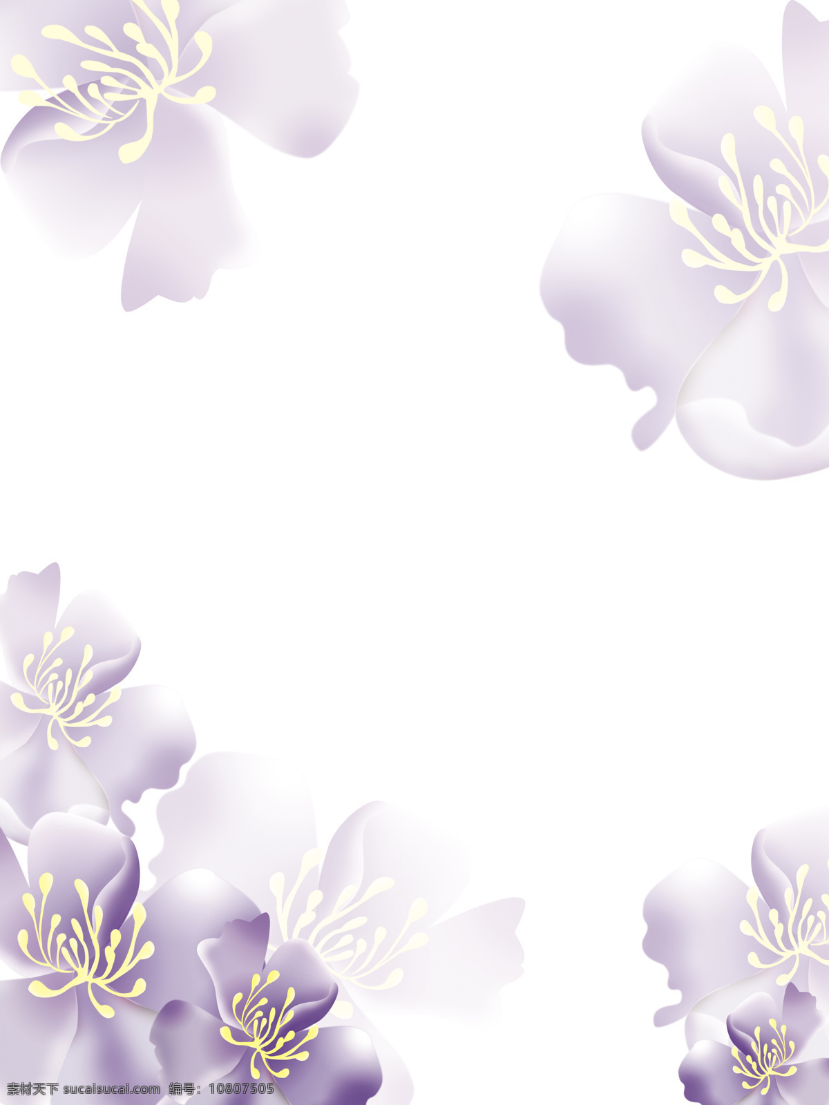 淡雅 花朵 室内 移门 创意 画 移门画 紫色 效果图