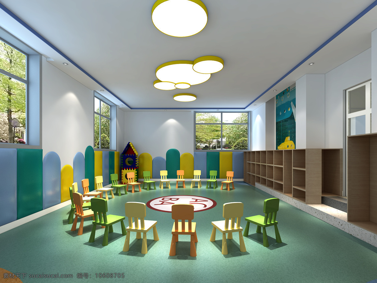 培训装修 儿童空间 儿童教育 创意设计 室内设计 教育空间 教育培训 感统培训 环境设计