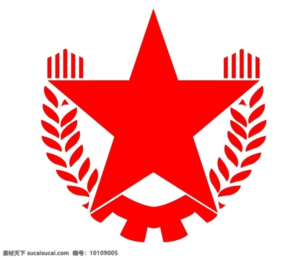 民兵团标志 角 斜 红旗 民兵团 标志 分层 源文件