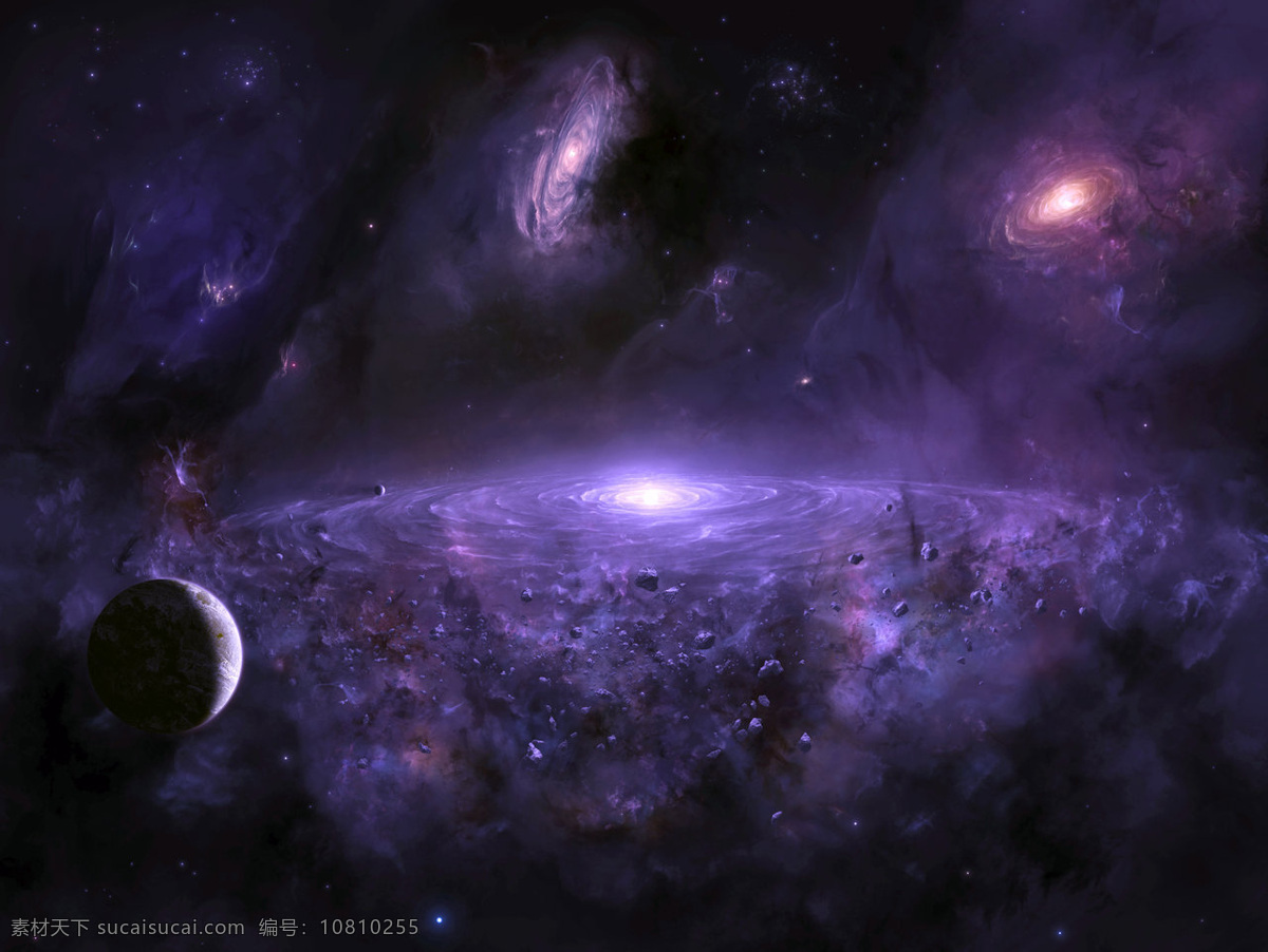 星云 科学研究 现代科技 夜空 银河 宇宙 矢量图