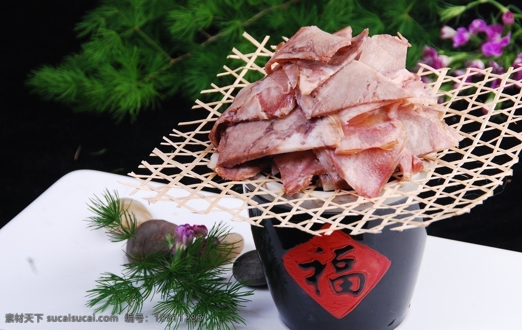 农家猪头肉 猪肉 农村 餐饮美食 传统美食