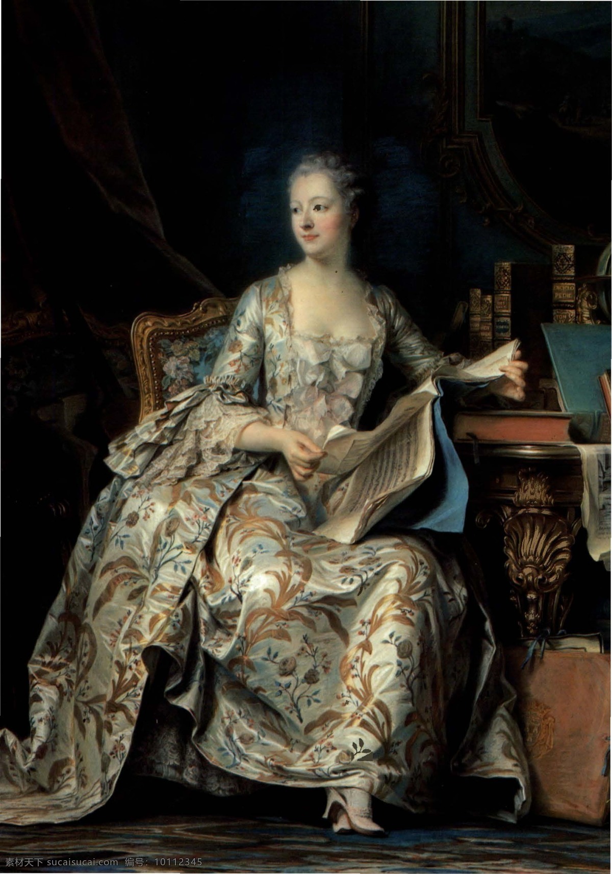 蓬 帕杜 夫人 画像 洛可可 法国 蓬帕杜 油画 文艺复兴 女人 绘画书法 文化艺术