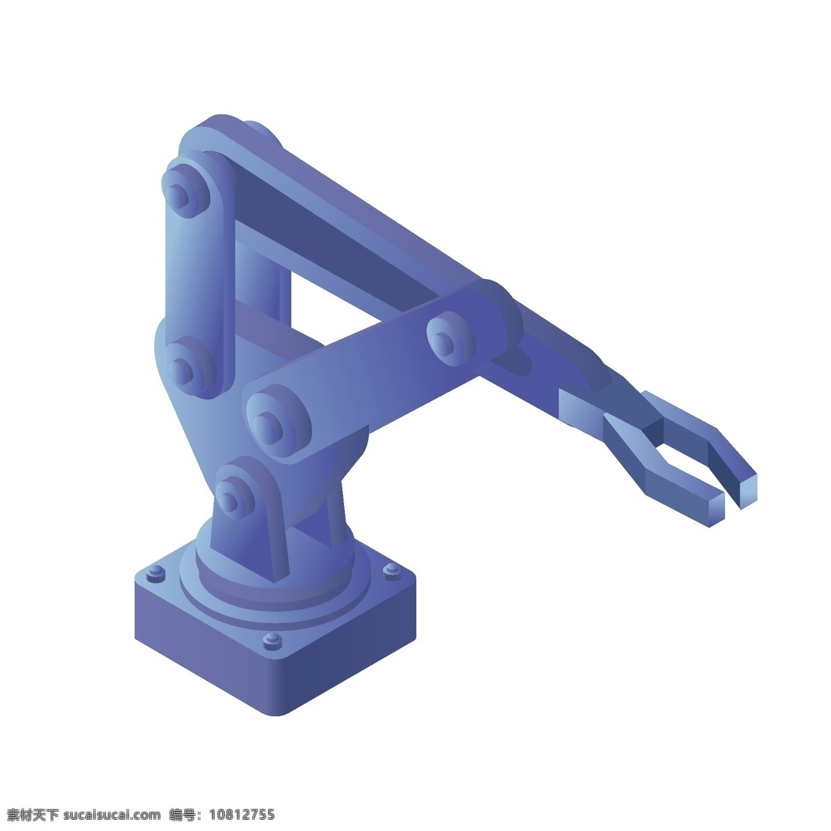 蓝色 科技 杠杆 机械 手臂 商用 元素 运动 工业 爪子 钳子
