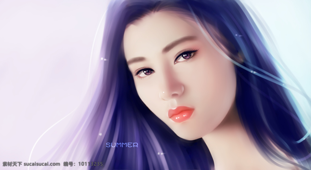 手绘 插画女主 插画 照片 言情封面 女主 动漫动画 动漫人物