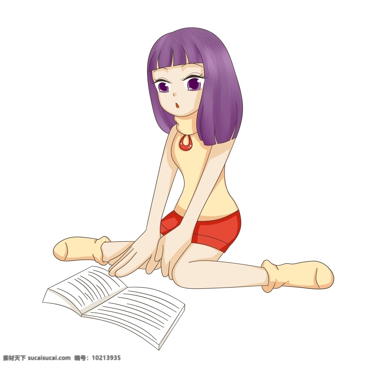 世界 读书 日 看书 少女 免 抠 世界读书日 阅读 女孩 休闲 休闲少女 双休日 在家 认真