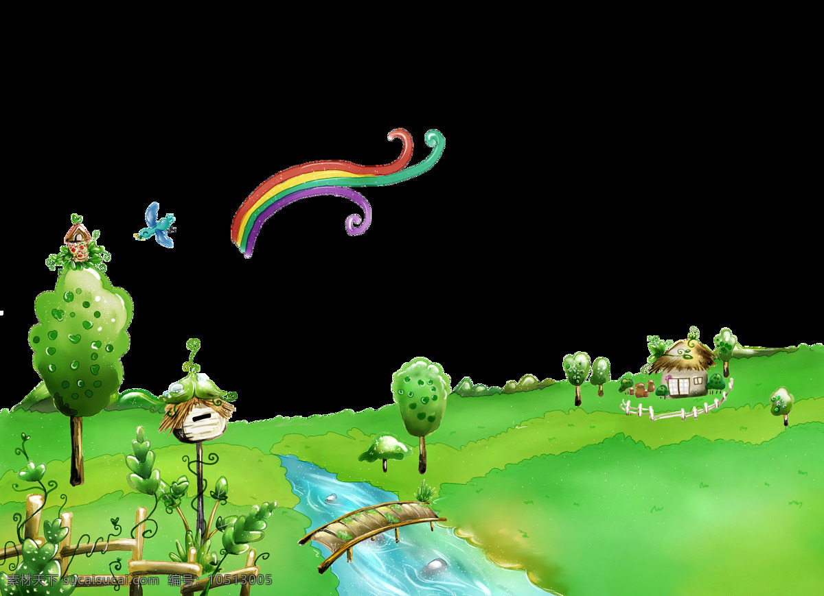 卡通 森林 风景 背景 卡通树 卡通树林 卡通云 卡通素材 动漫动画 风景漫画 卡通风景 背景素材 蓝天 开学 六一 彩虹 草坪 草坪蓝天 蓝色背景 风景背景