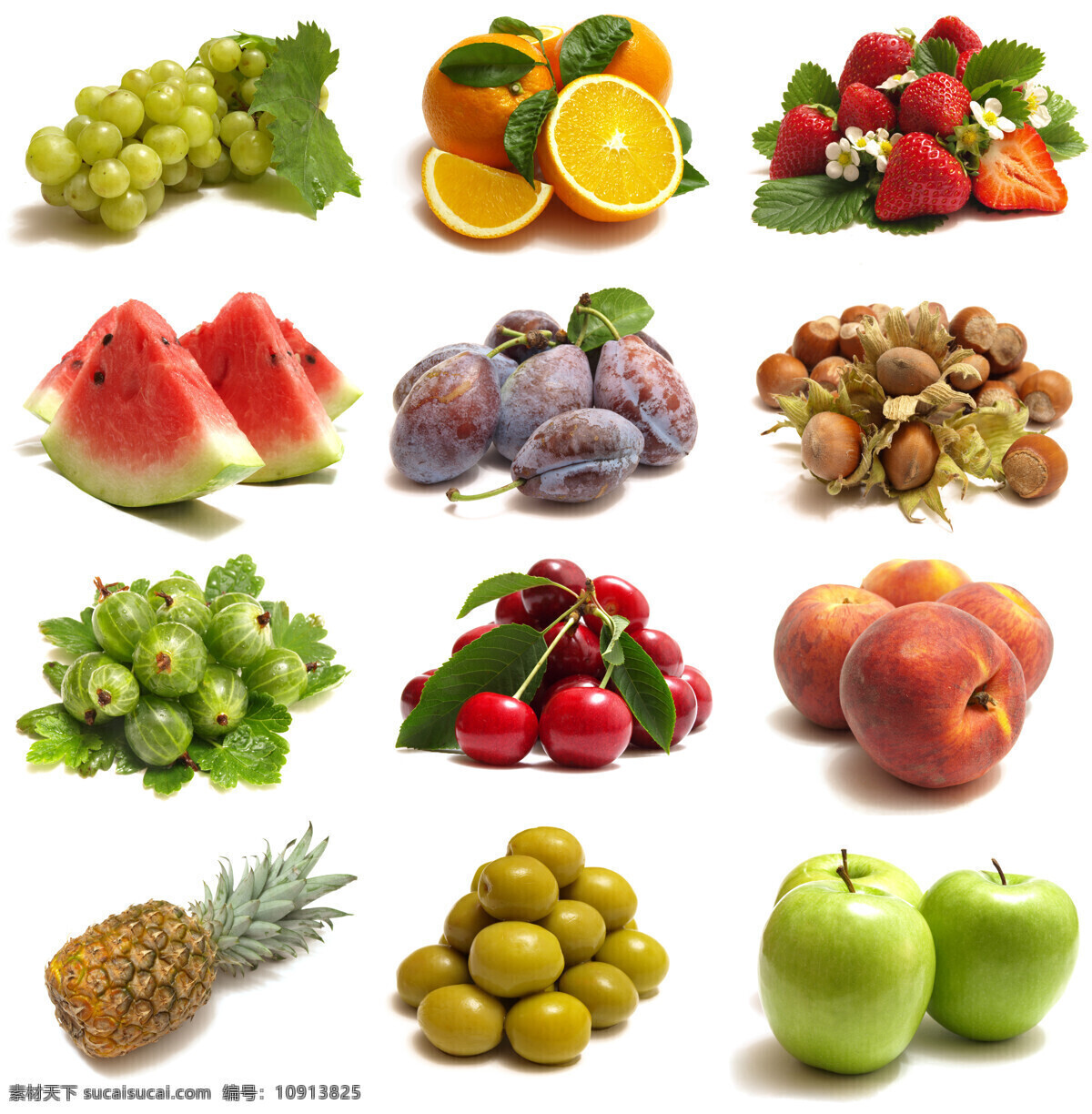 水果摄影 水果 新鲜水果 美味水果 波罗 苹果 桃 西瓜 李子 水果蔬菜 餐饮美食 白色