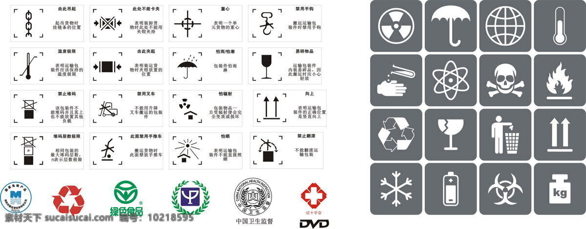 包装 储藏 运输 标识 公共标识标记 矢量图 矢量 图标 标志 其他矢量图