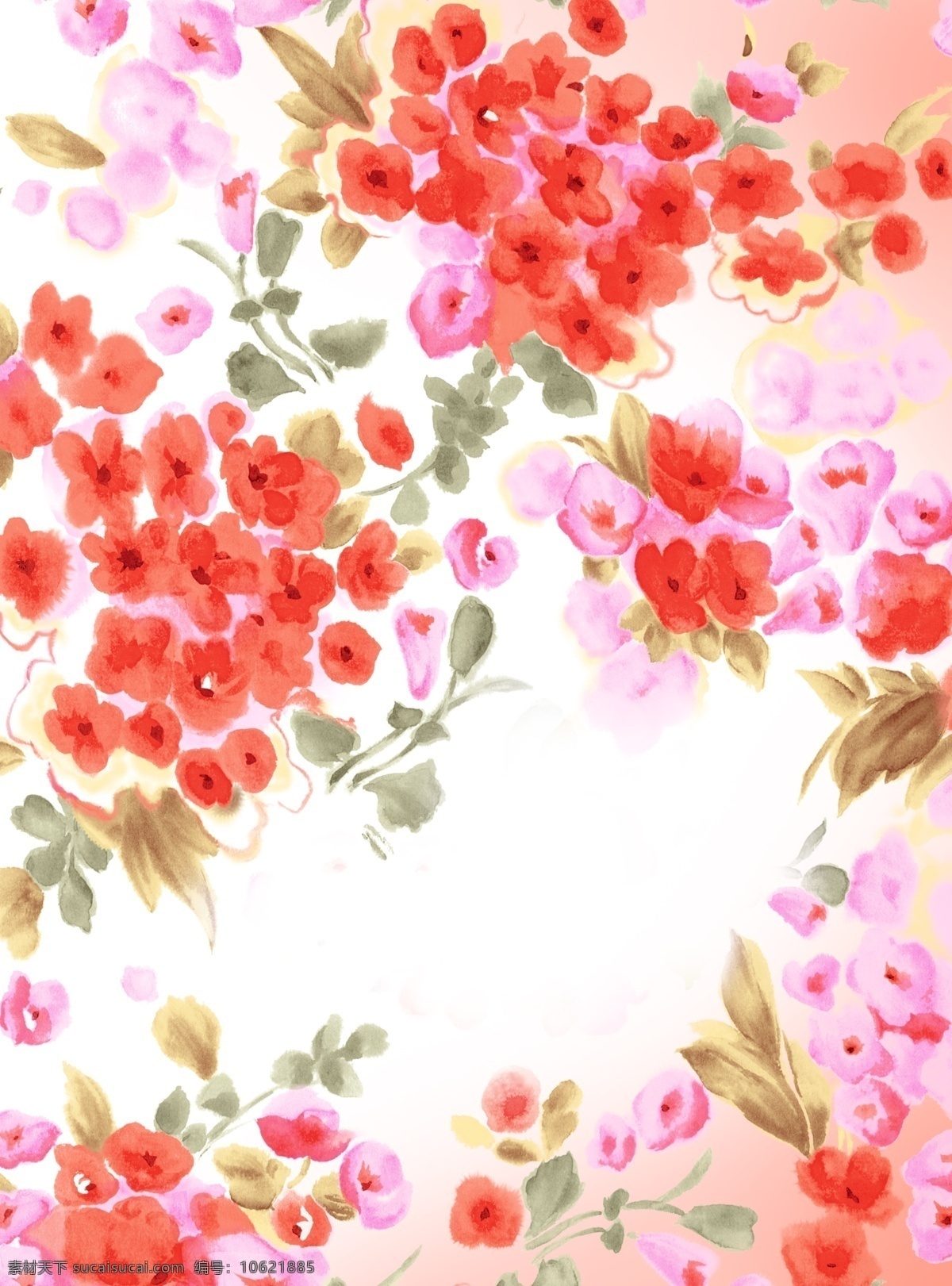 浪漫花卉背景 浪漫 花卉 背景 粉红 爱情 情人节 版式设计 平铺图案 分层 白色