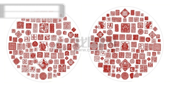 百 福禄寿 喜 图 矢量图
