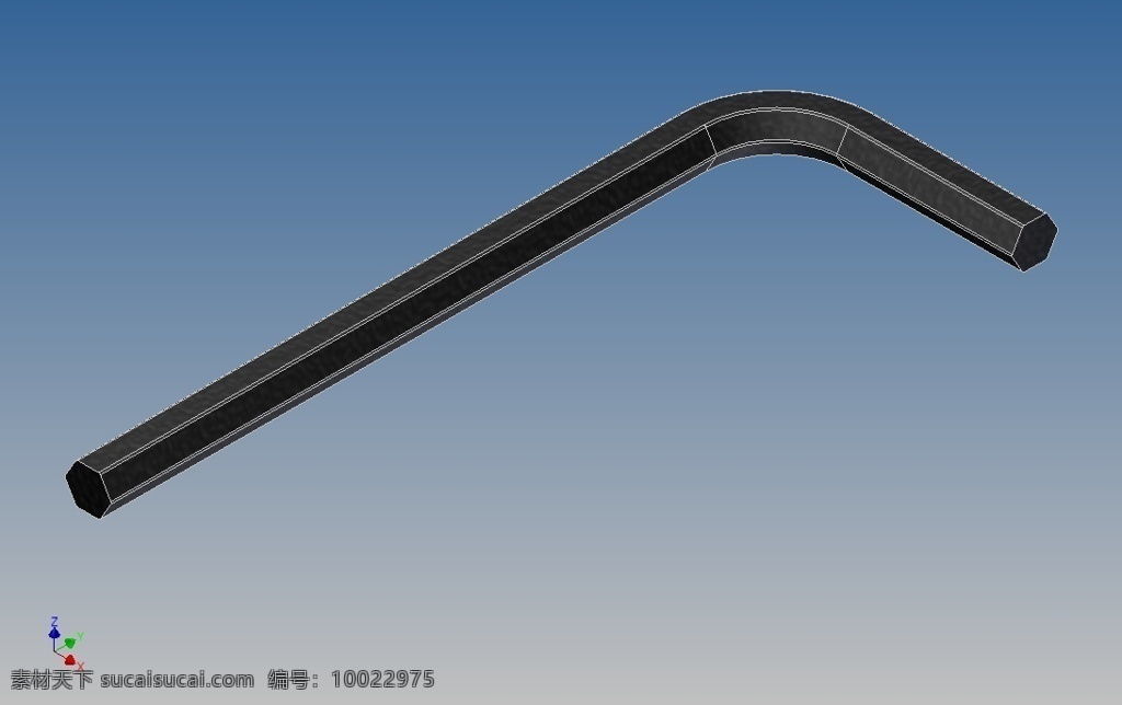 2mm 艾伦 扳手 键 工具 关键 度量 3d模型素材 电器模型