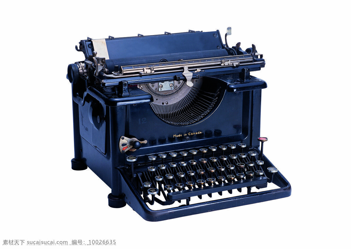 老式 机械式 打字机 黑色机身 圆形按键 全金属 生活百科 学习办公 摄影图库