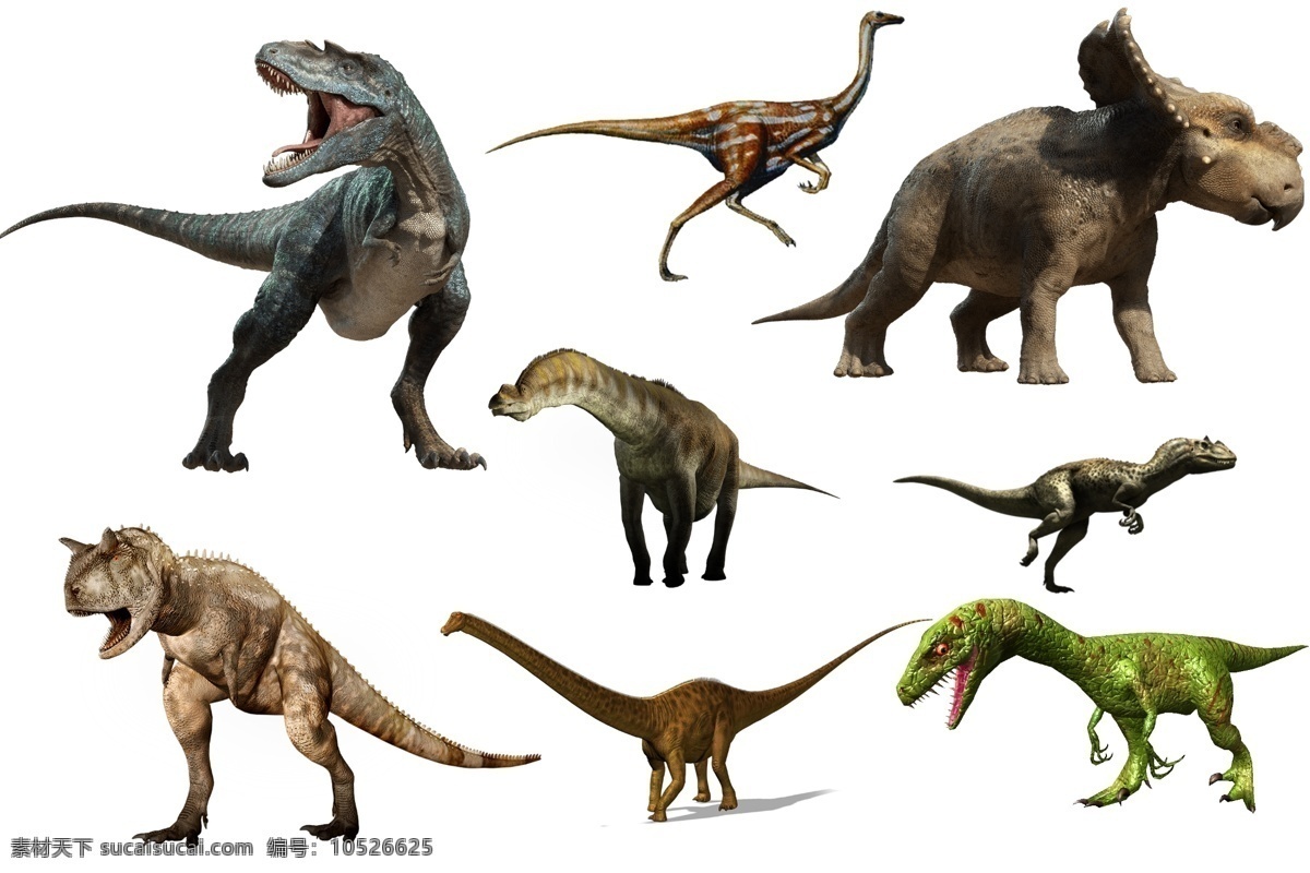 png素材 透明素材 龙 侏罗纪 侏罗纪时代 霸王龙 长颈鹿 剑龙 猛龙 三角龙 甲龙 大恐龙 鳄龙 分层