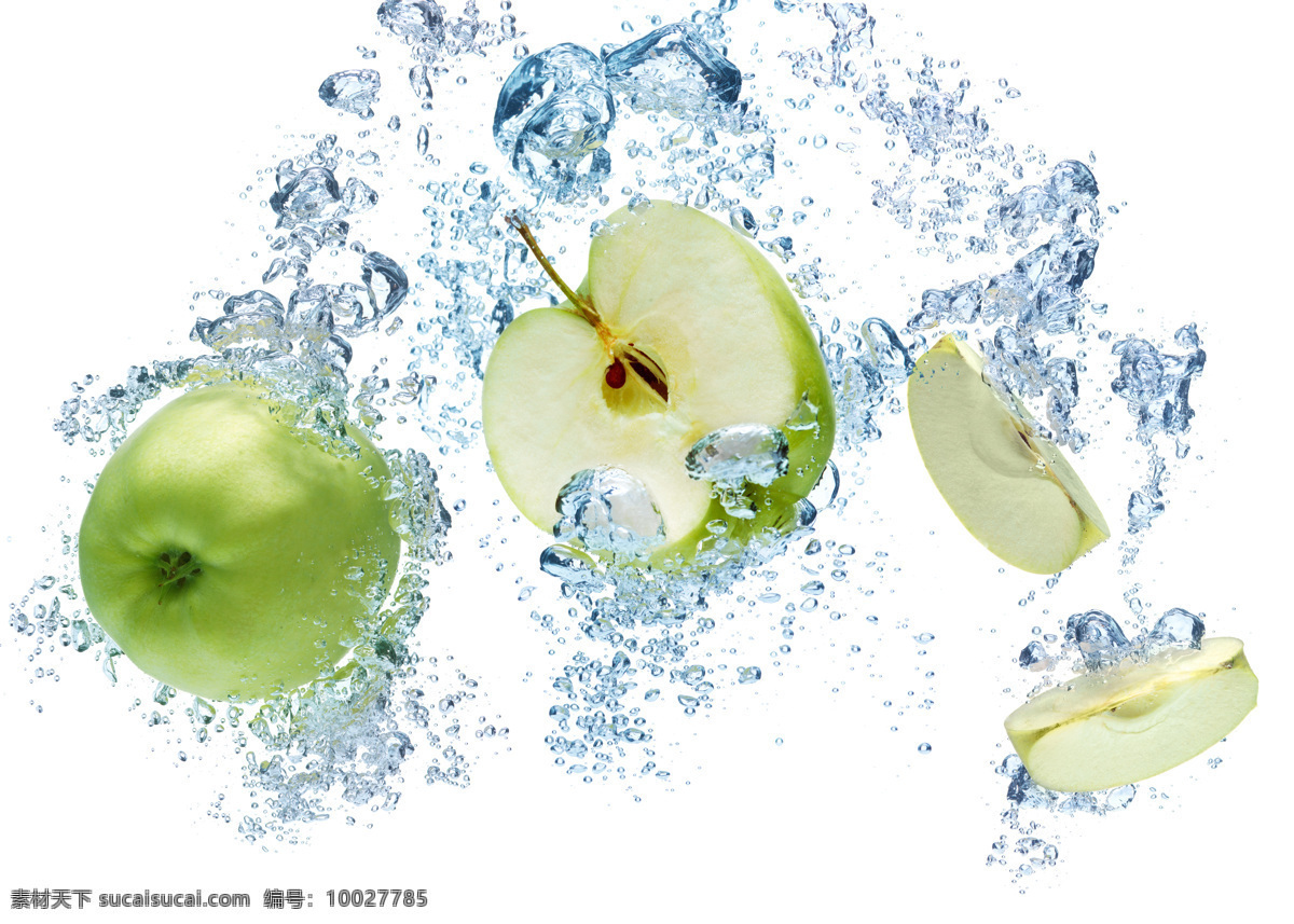 苹果 动感 飞溅 健康 苹果设计素材 生物世界 水滴 苹果模板下载 水果 水花 水珠 营养