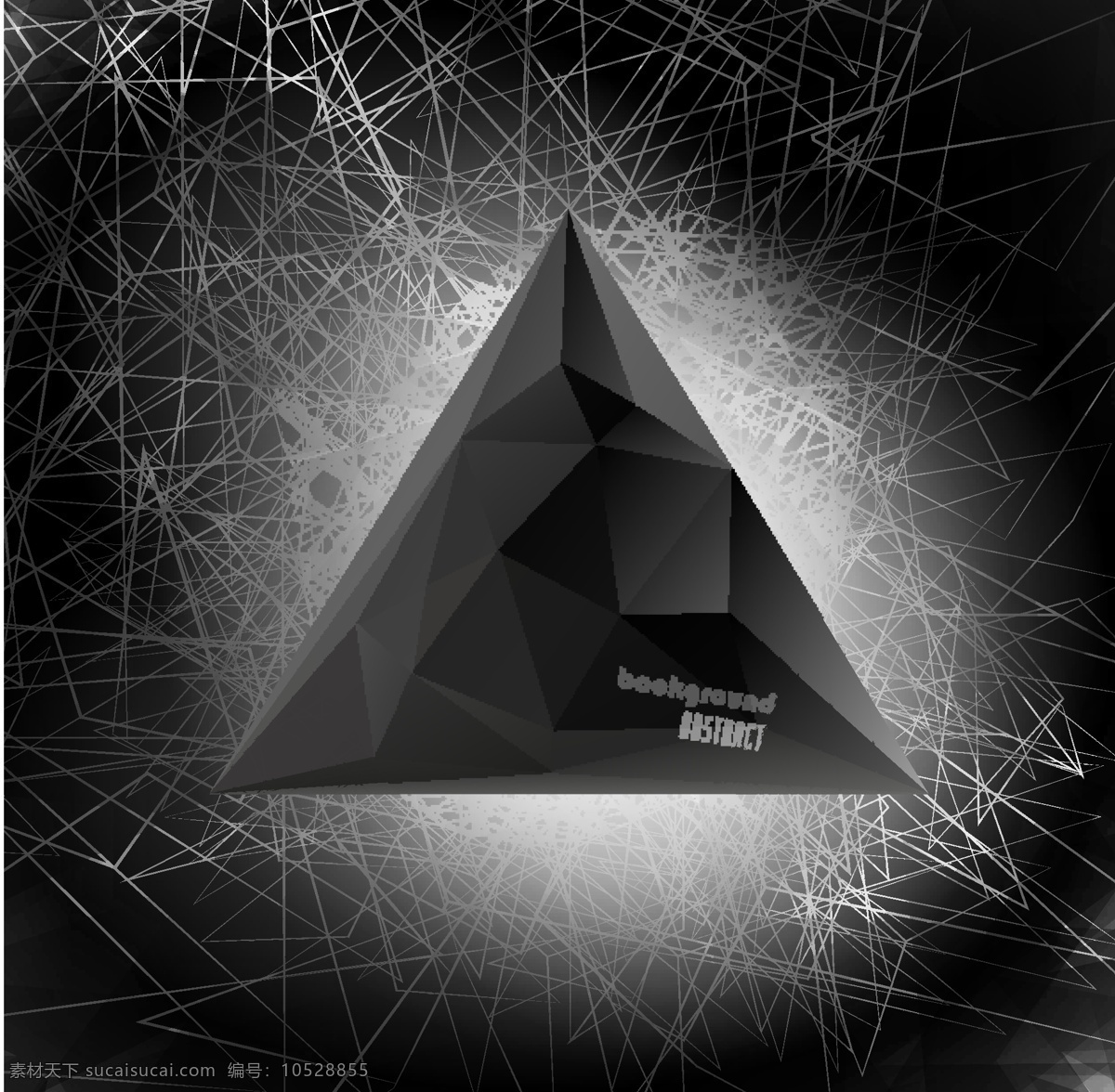 黑色几何体 三角几何体 黑色背景 几何体海报 三角体 海报 几何体 背景 几何背景 黑色