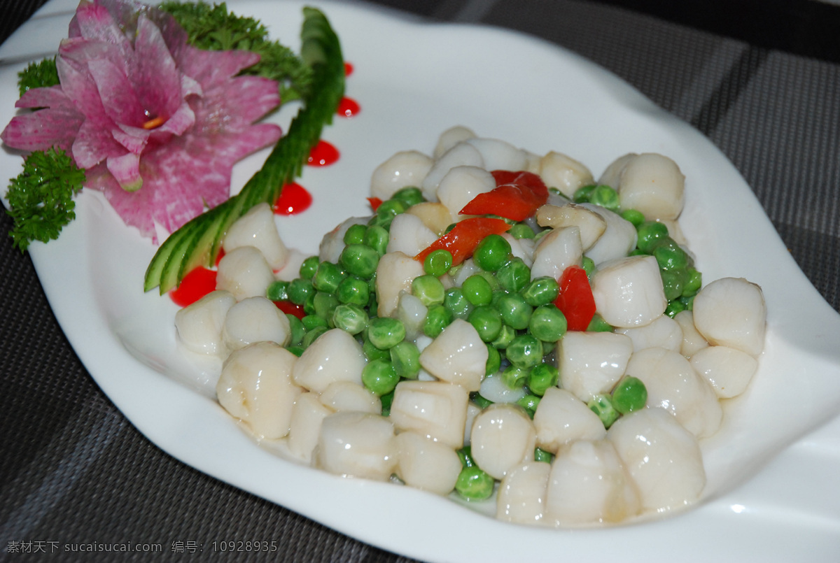 碧绿鲜贝丁 传统美食 餐饮美食