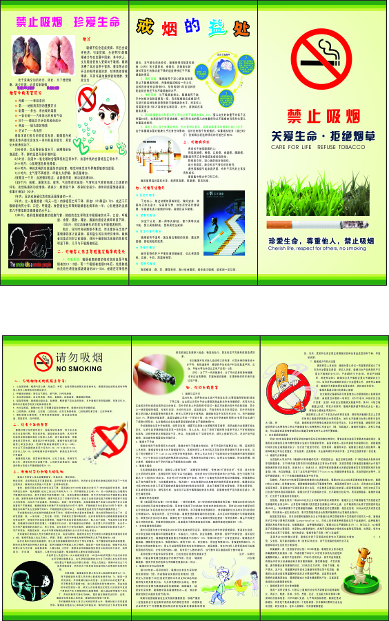 吸烟 传单 海报 禁止 白色