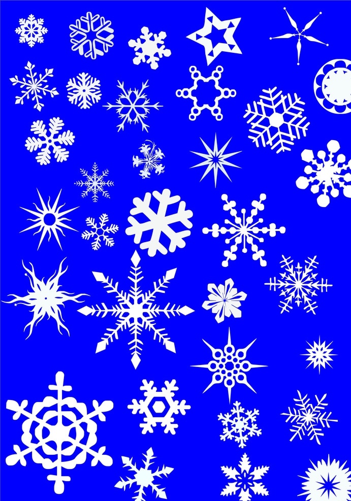 圣诞素材 雪花 矢量图 背景 冬天 分层