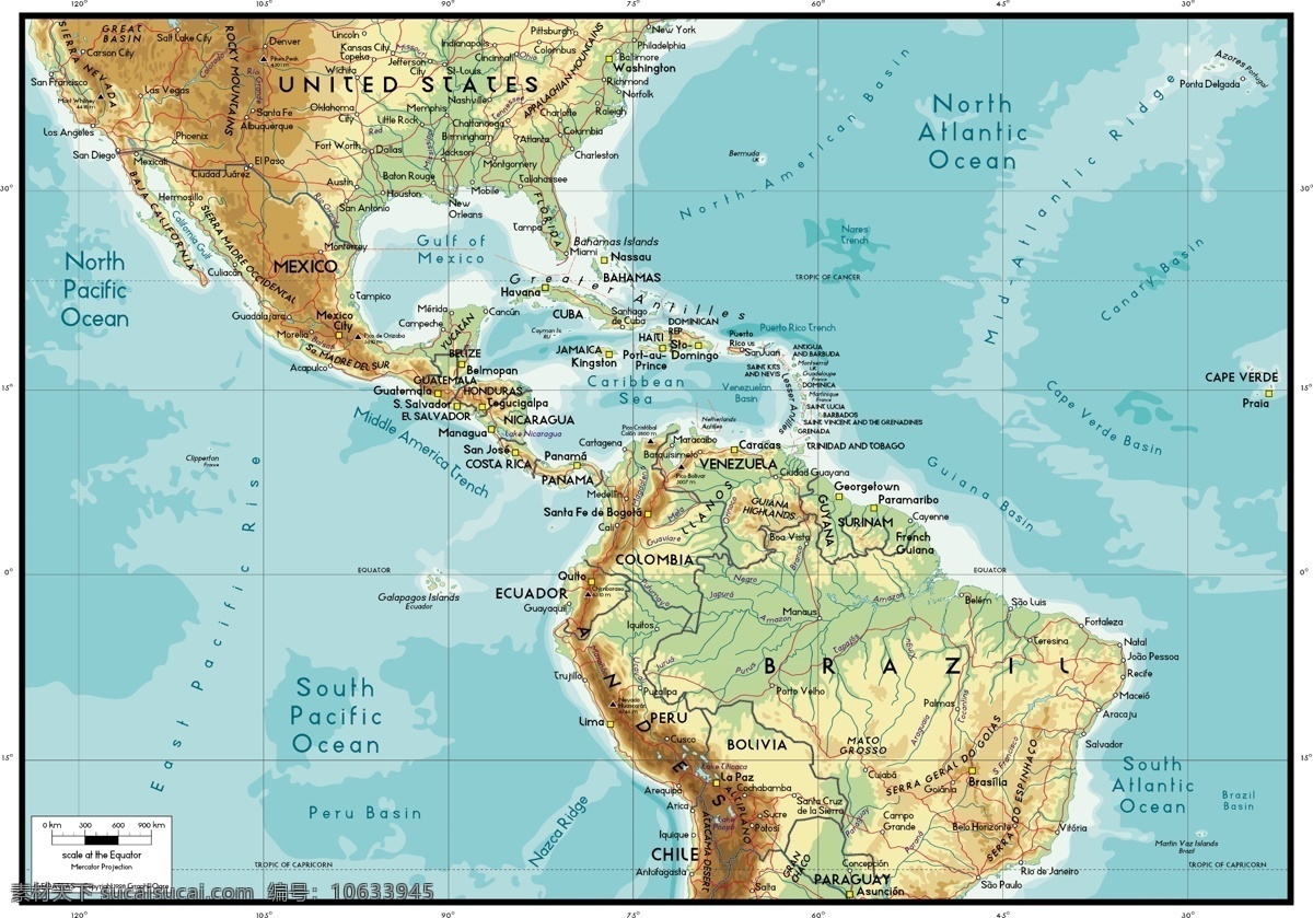 美丽 世界地图 矢量 中央 美国 地图 中部 矢量图 日常生活