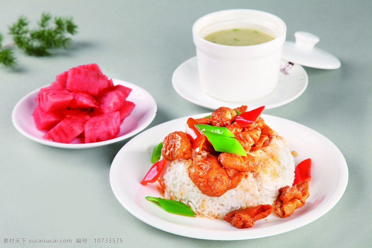 鲜椒肥肠盖饭 套餐 简餐 拼饭 盒 饭 餐饮美食 传统美食