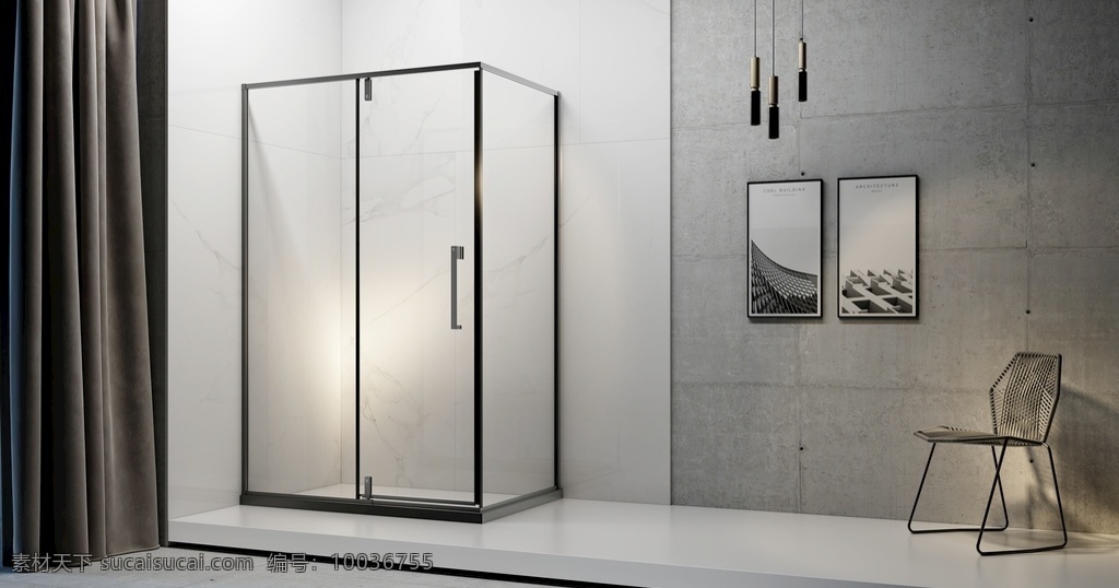 极简效果图 卫生间设计 空间设计 家装 北欧风格 淋浴房 环境设计 家居设计