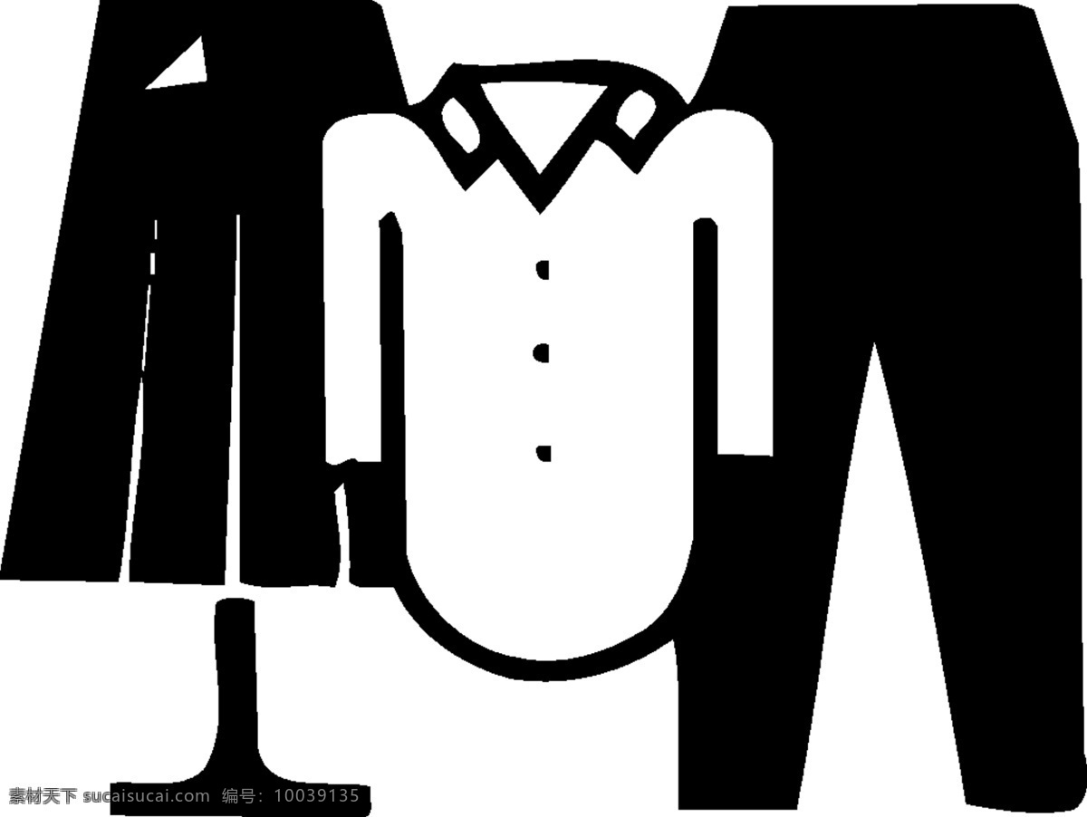 服装服饰 衬衫 黑色 长裤 服装设计 服装款式图