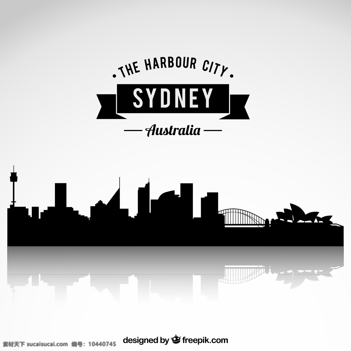 创意 悉尼 城市 剪影 矢量 旅行 建筑 悉尼歌剧院 矢量图 ai格式 白色