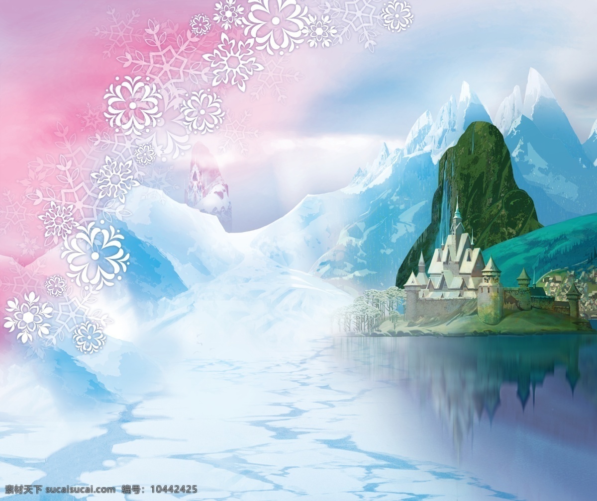 冰雪奇缘背景 冰雪奇缘 背景 分层背景 冰 雪山 雪 ps分层素材 分层 背景素材