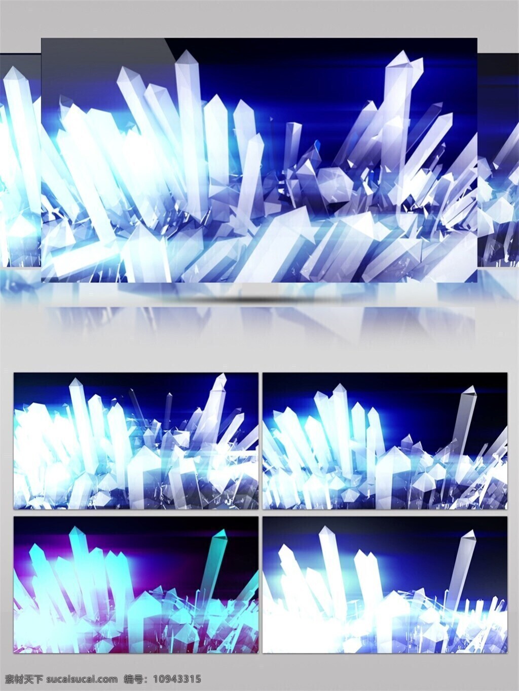 演绎 动画 冰山 视频 节奏动感 银白科技 蓝色背景 视频素材 动态视频素材