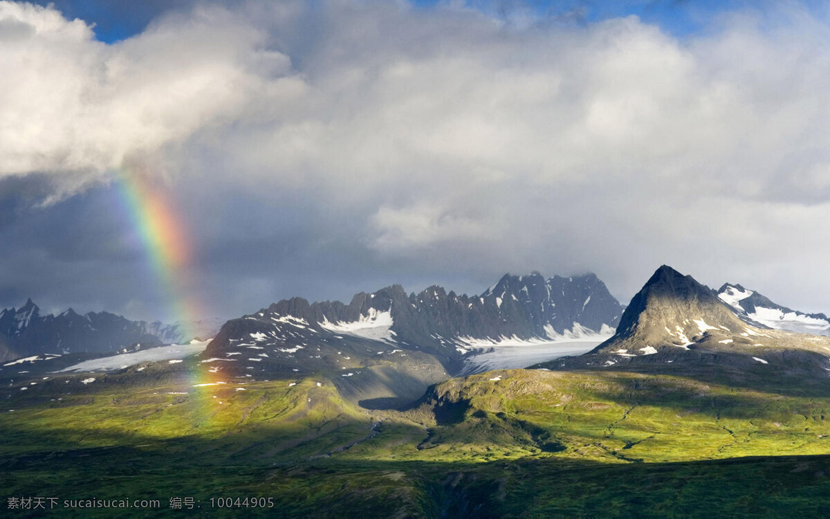 阿拉斯加 雨 后 山脉 雨后彩虹 阿拉斯加山脉 国外旅游 旅游摄影