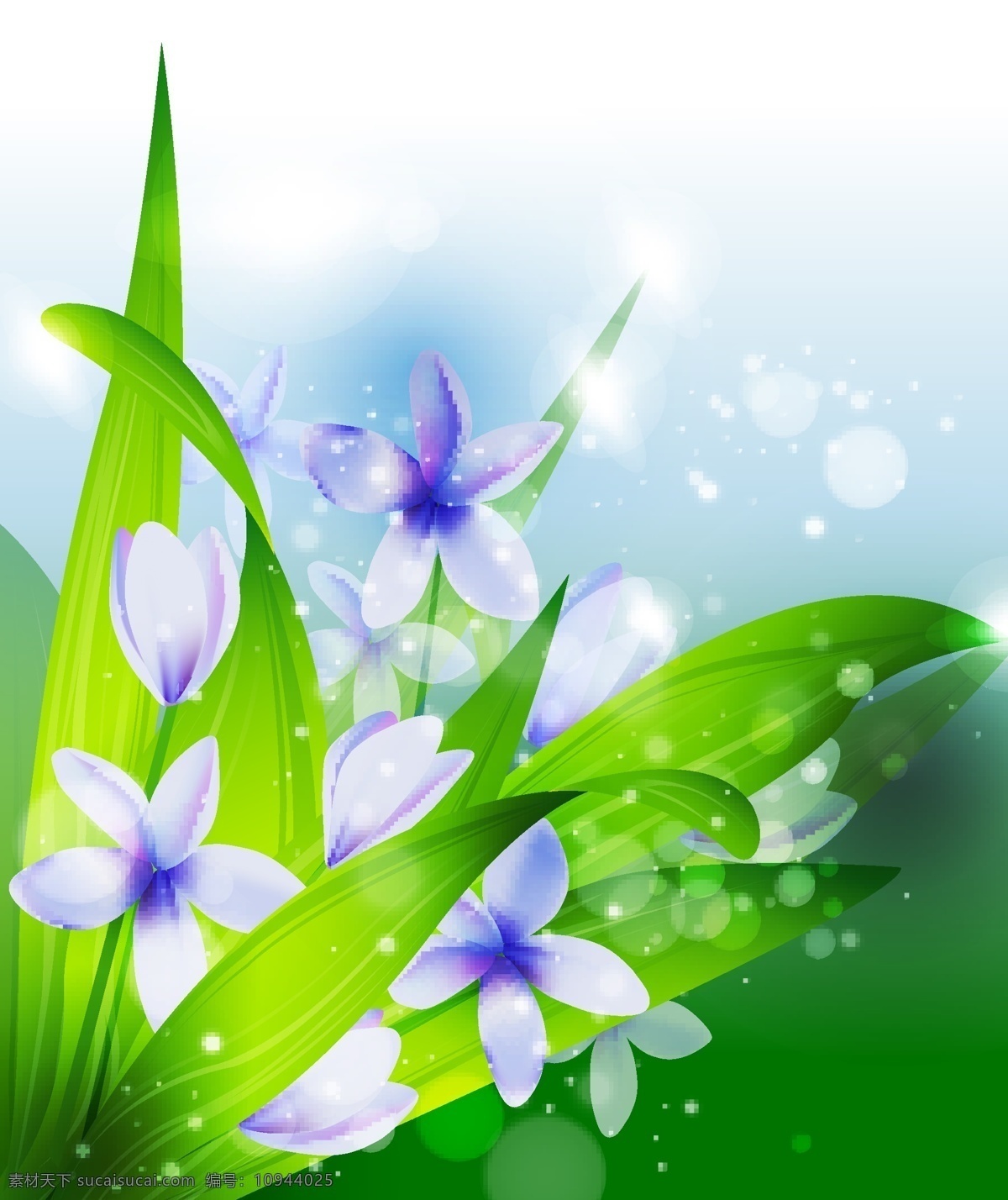 春意盎然 植物 背景 春色 春天 春意 花朵 绿叶 梦幻 矢量素材