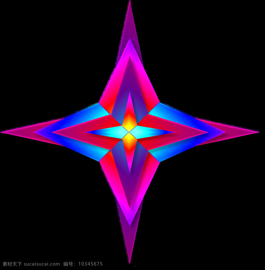 抽象 四角 星 图形 免 抠 透明 彩色 装饰 元素 抽象艺术 抽象图形插画 图案