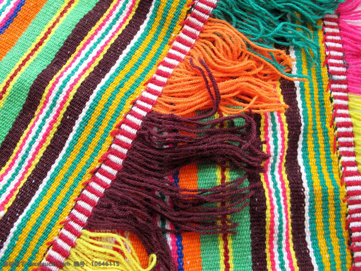 秘鲁 手工 羊毛 织物 黄色