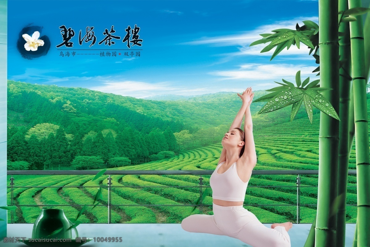 茶园 分层 茶叶 美女 舞蹈 瑜珈 源文件库 竹子 茶园素材下载 茶园模板下载 psd源文件 餐饮素材