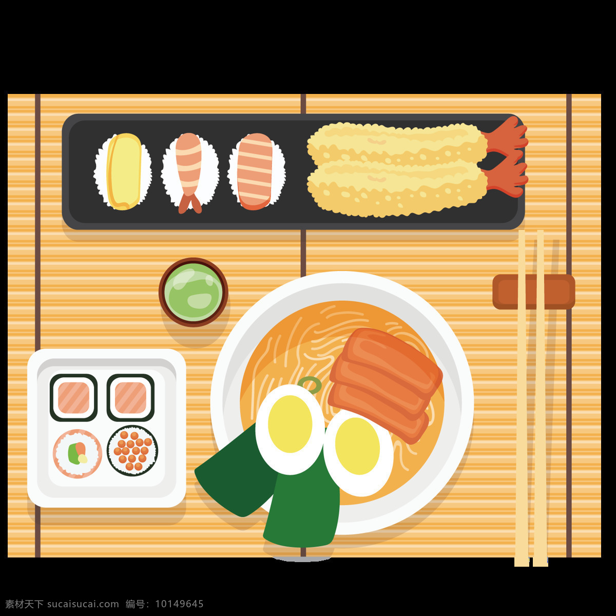 精致 鲜美 日式 料理 美食 装饰 元素 日本文化 日式料理 日式美食 装饰元素