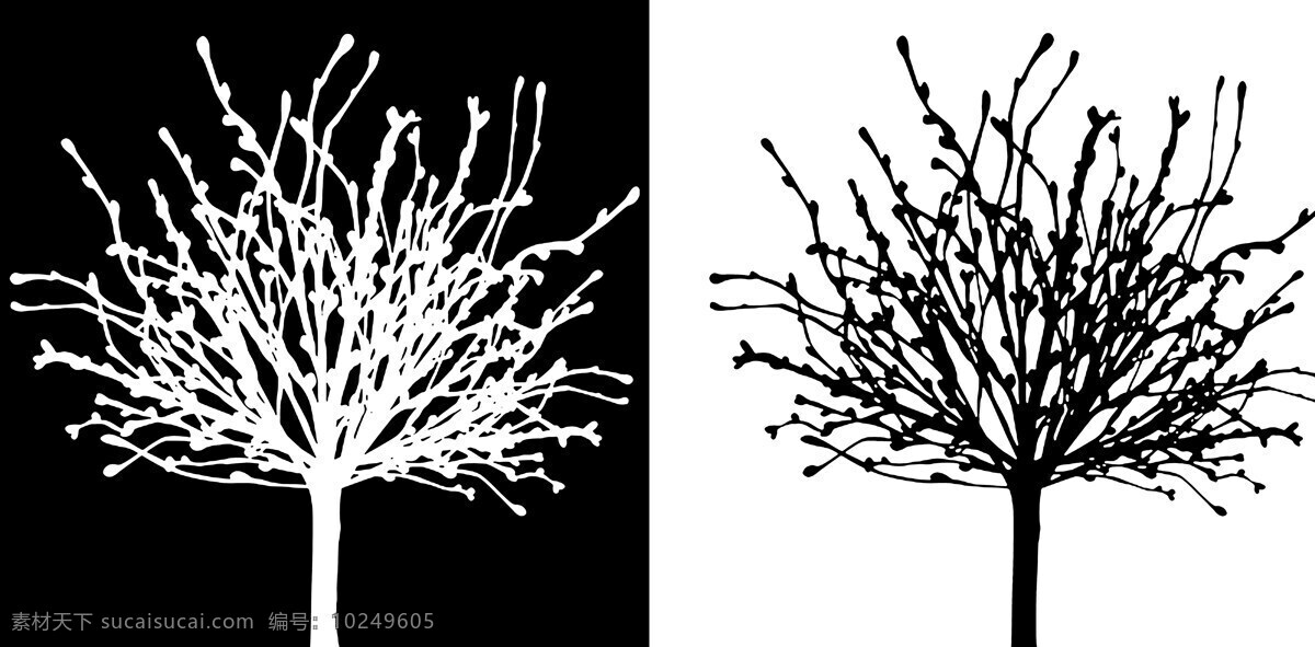 抽象 装饰画 黑白 树 黑色 白色 风景 文化艺术 绘画书法 设计图库