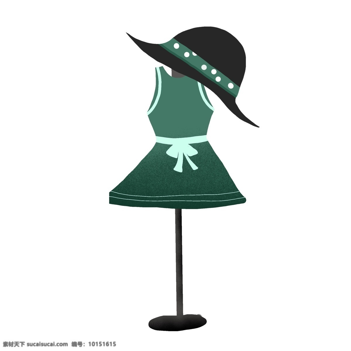 绿色 小 清新 衣帽架 商用 卡通 时尚 服装 衣架 手绘 衣帽