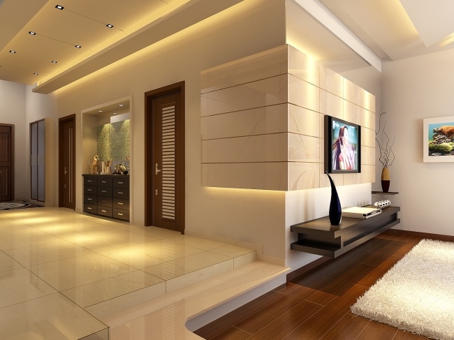 现代 客厅 3d 模型 3d源文件 背景墙 3d模型素材 室内场景模型