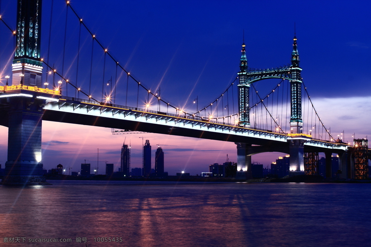 哈尔滨 阳明 滩 大桥 阳明滩 夜景 城市风光 环境家居