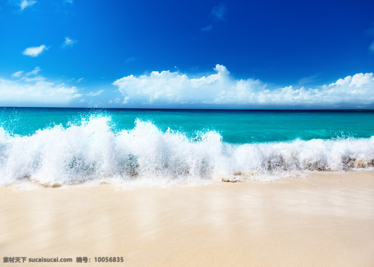 加勒比海美景 加勒比海 大海 蓝天 海浪 白云 蓝天白云 云朵 海天一色 沙滩 沙 美景 碧海蓝天 海滨 自然风景 自然景观 自然风景系列