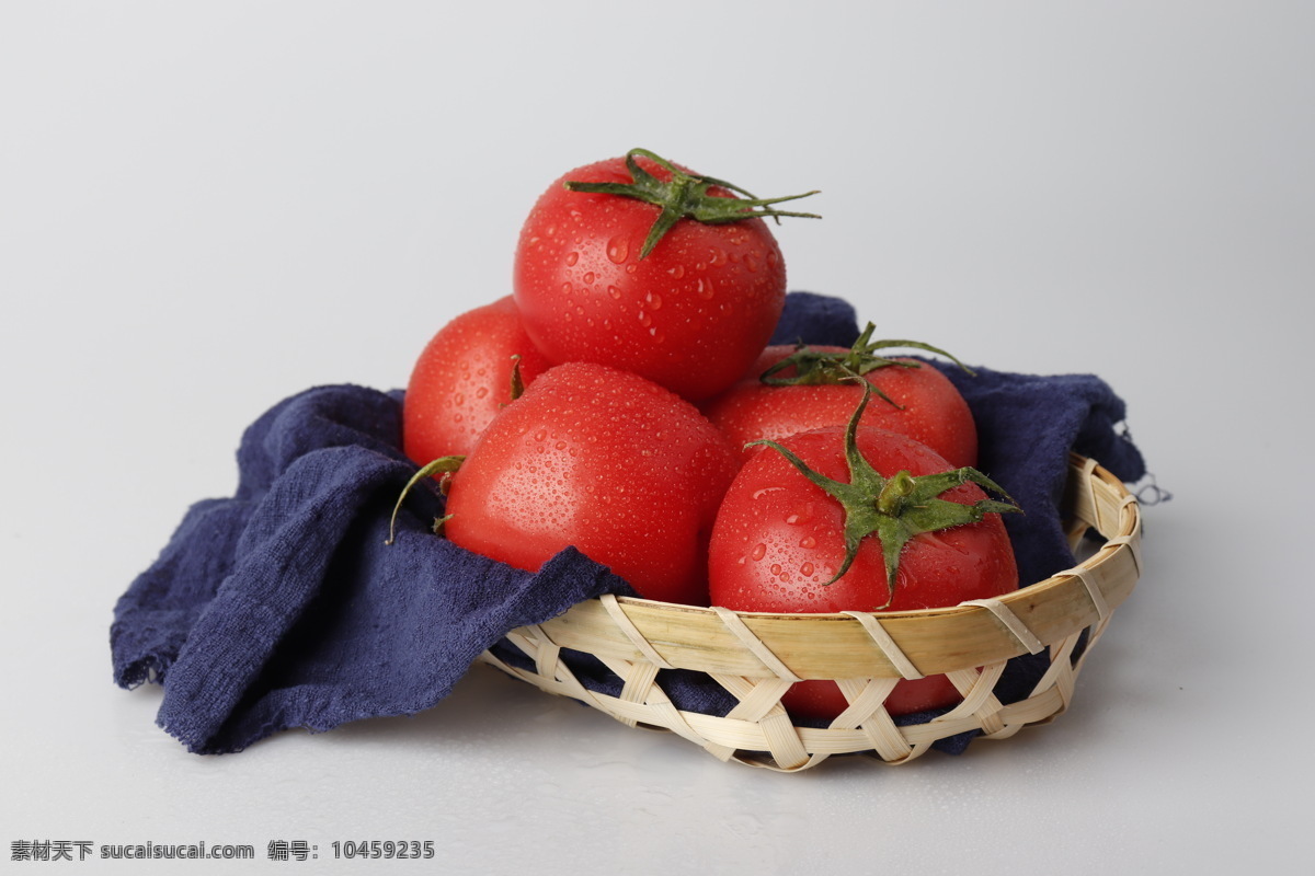 篮子 番茄 西红柿 白底 图 一篮子 白底图 元素 蔬菜 水果 红色