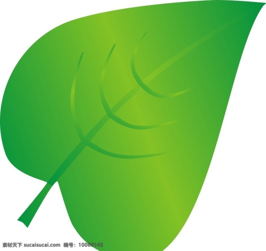 绿叶矢量图 绿叶 绿色 渐变 环保 矢量图 美观 大方 logo设计