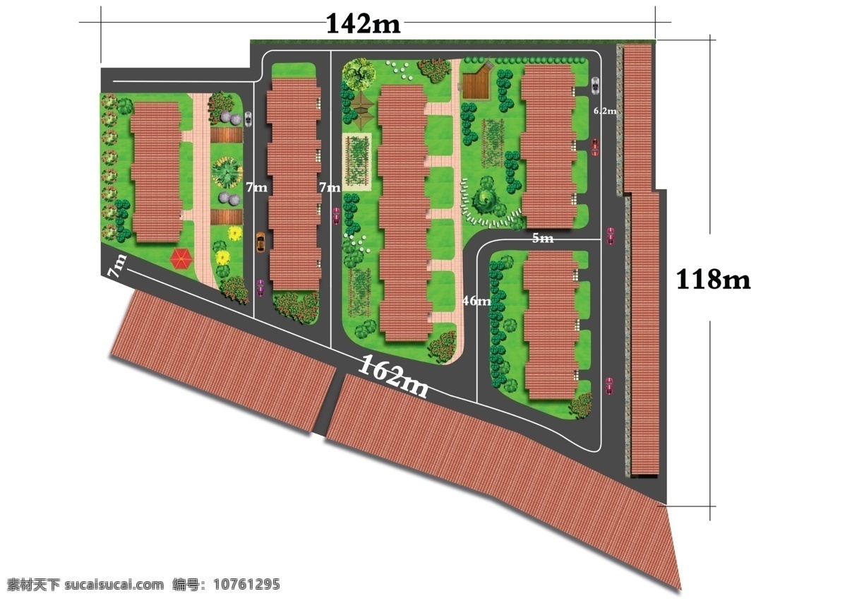 绿化 图 道路 地产 环境设计 其他设计 小区 园区 源文件 绿化图 植物 植被 家居装饰素材