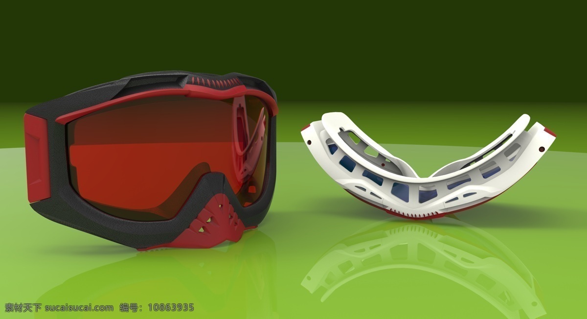 滑雪 护目镜 3d模型素材 其他3d模型