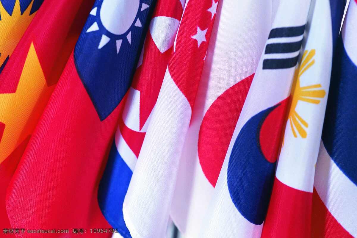 亚洲国旗 中国 中国台湾 韩国 日本 朝鲜 和平 文化艺术 摄影图库