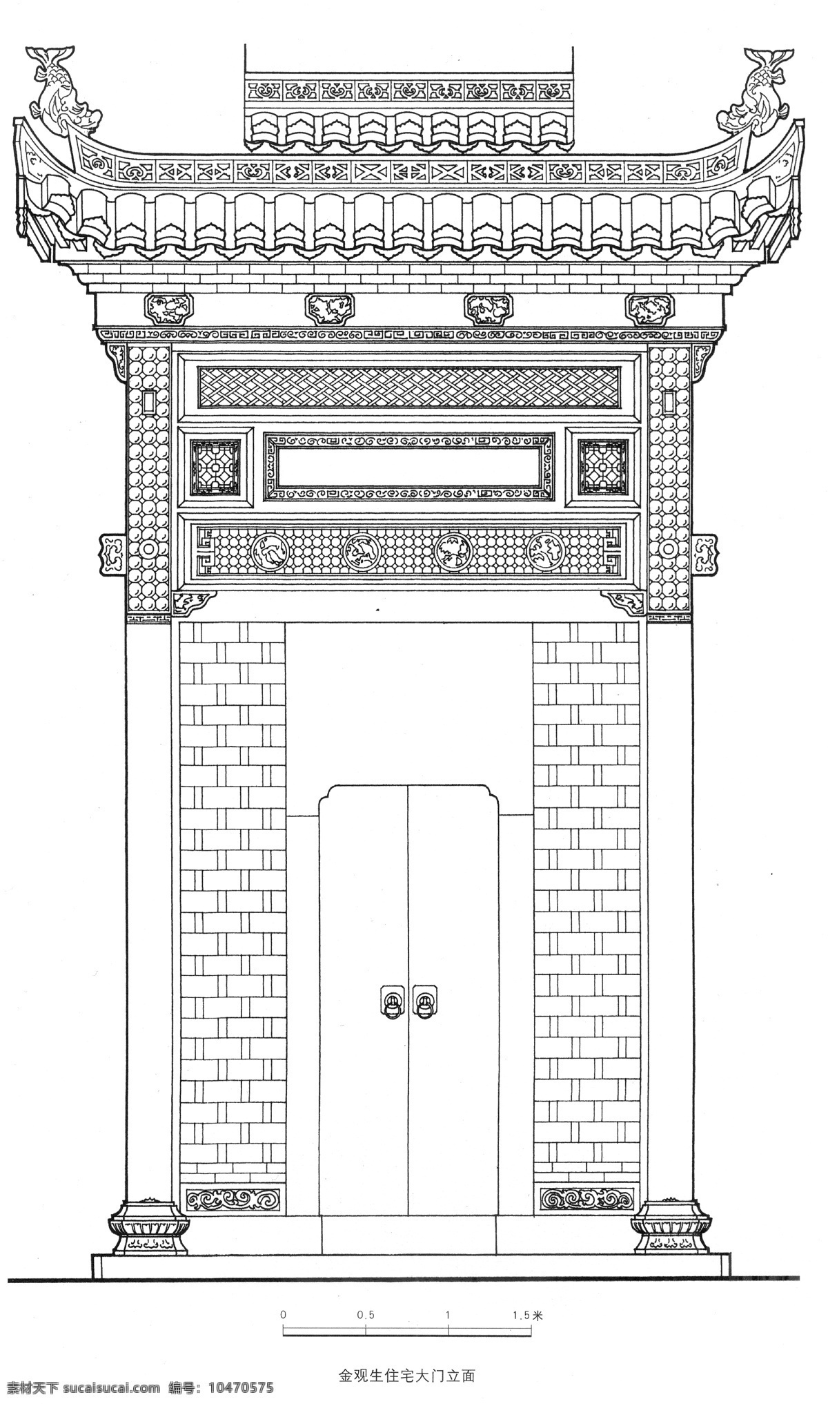 金 观 生 住宅 大门 立面 徽派建筑 古建筑 安徽 关麓村 绘画书法 文化艺术