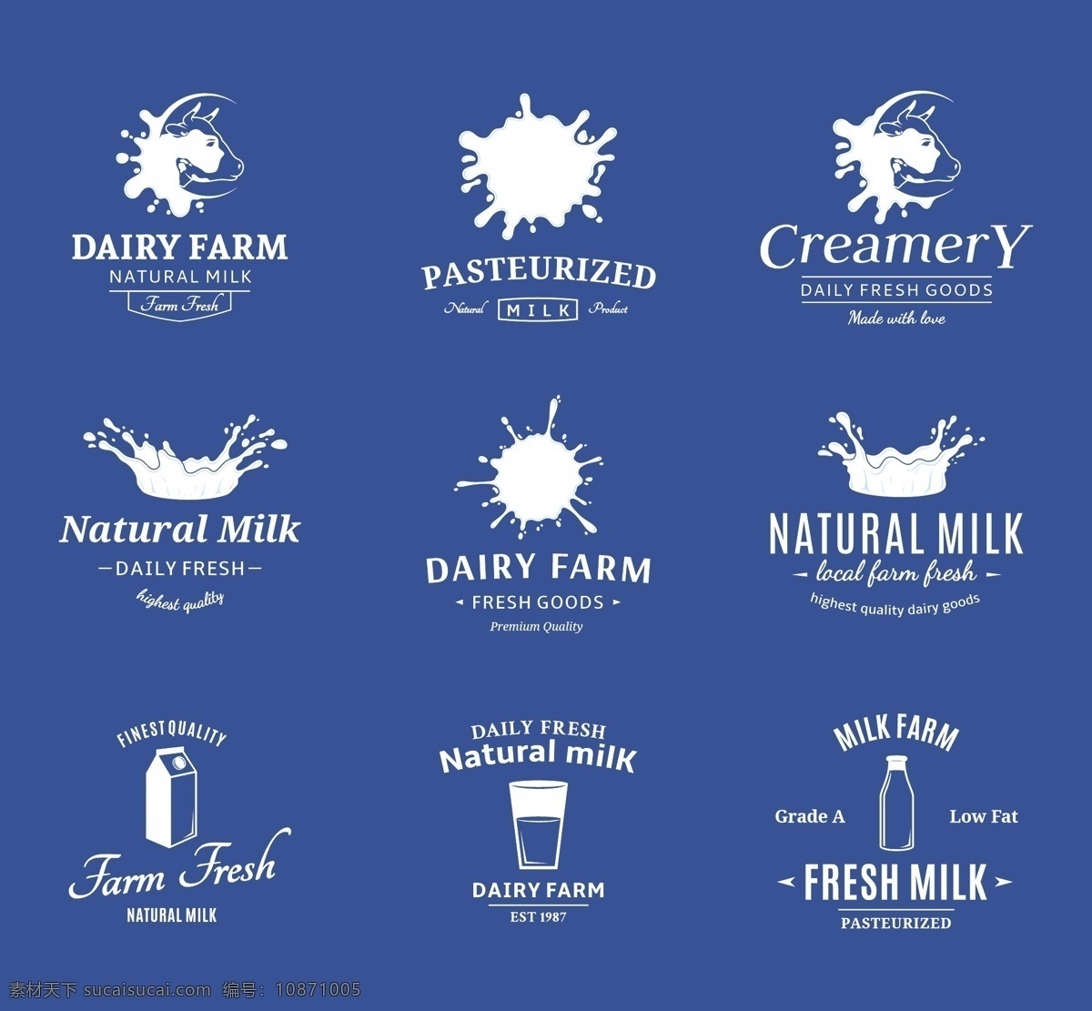 简约 创意 牛奶 制品 图标 飞溅 商标