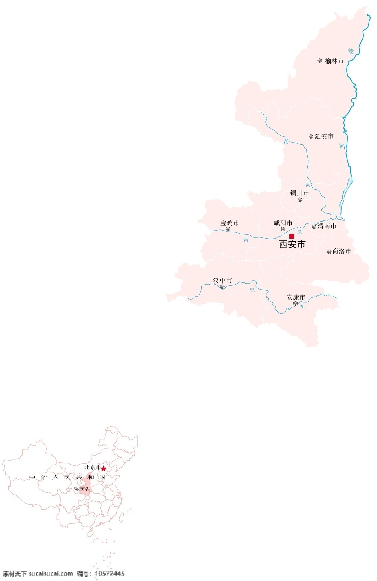 陕西 地图 地图素材矢量 陕西地图 矢量图 其他矢量图