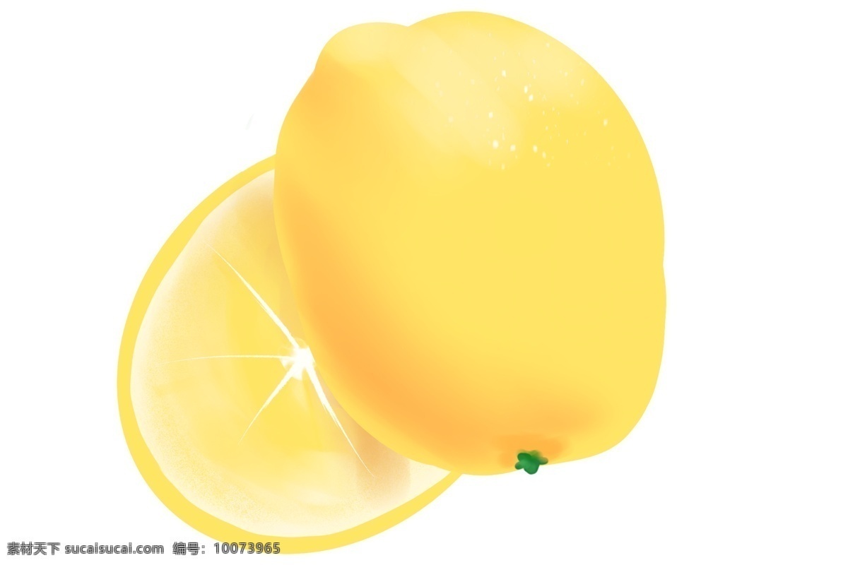 切开 食 材 柠檬 插画 切开的柠檬 卡通插画 食材插画 蔬菜插画 食品插画 食物插画 黄色的柠檬